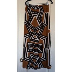 Coldwater Creek Skirt Size 8 Maxi Fully Lined Geometric Boho Tribal